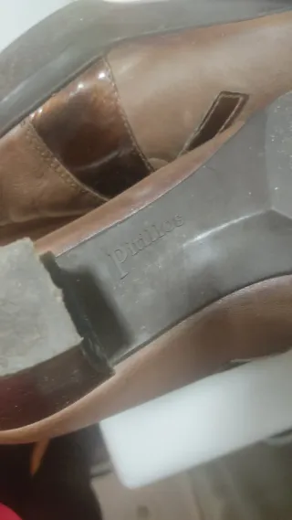 Zapatos abotinados Pitillos Marrones y Dorados