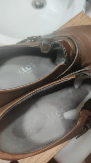 Zapatos abotinados Pitillos Marrones y Dorados