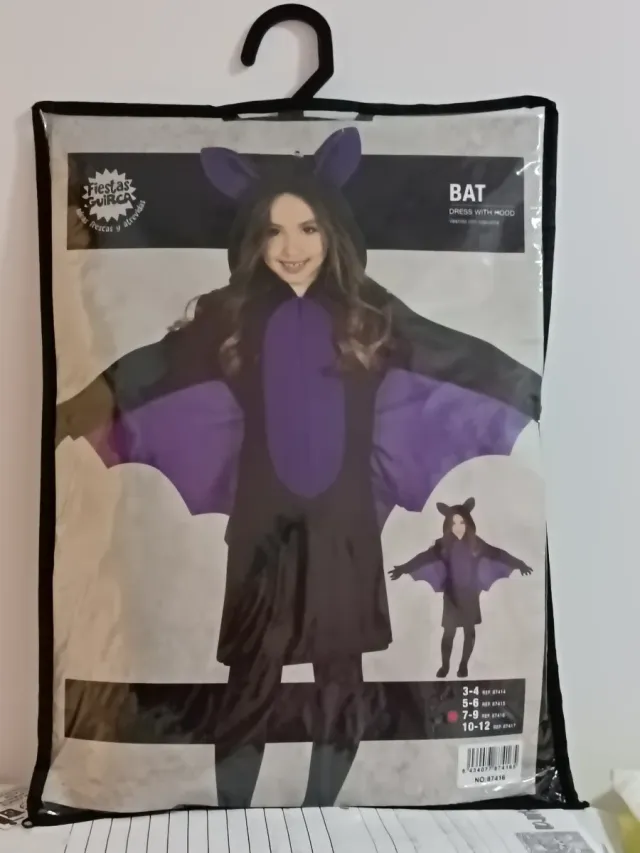 Disfraz Murciélago. Talla 7-9