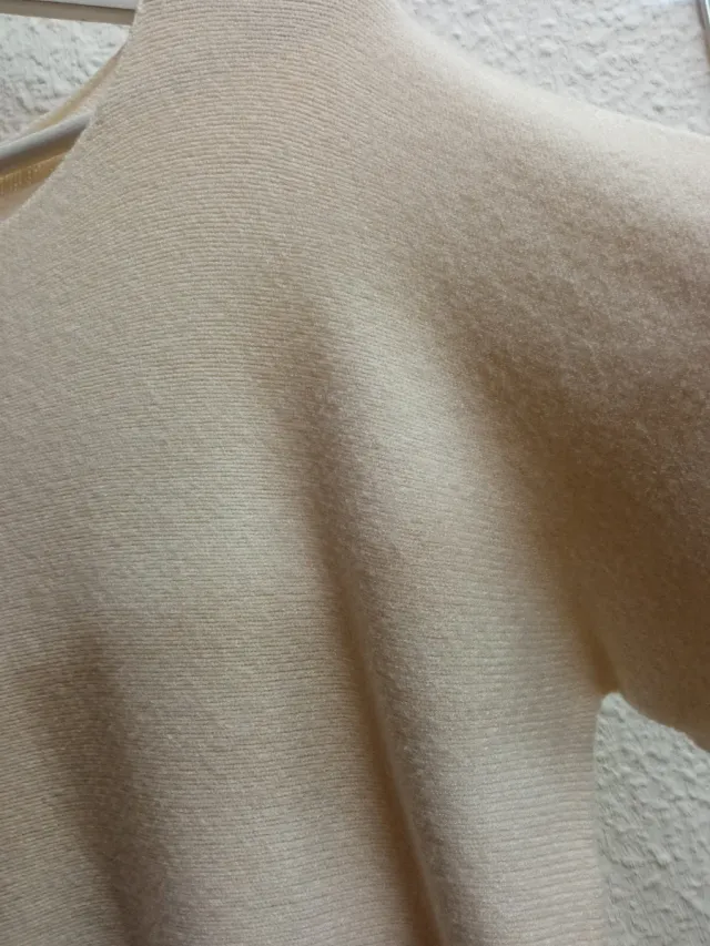 Jersey punto básico beige talla única