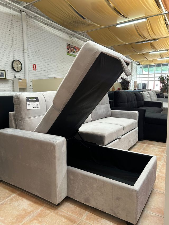 Sofá cama chaise longue moderno GRIS