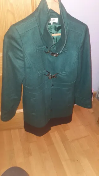 Abrigo paño verde chica