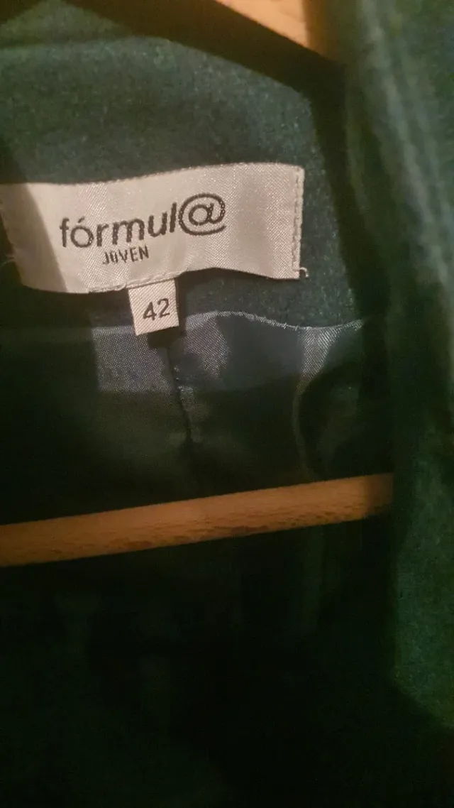 Abrigo paño verde chica