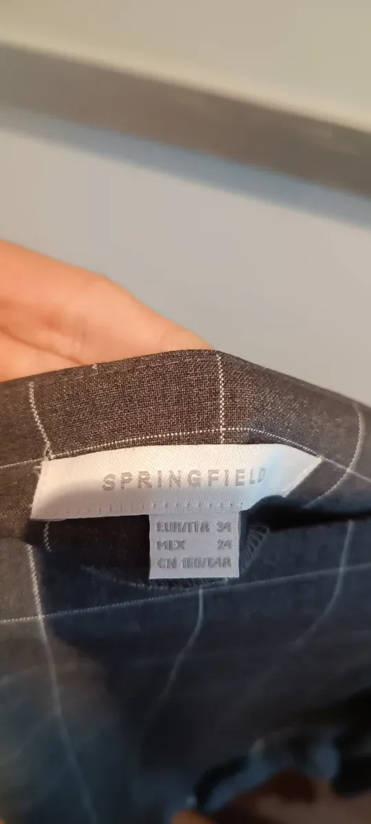 Falda Springfield cuadros volantes cremallera