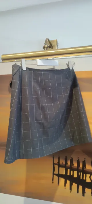 Falda Springfield cuadros volantes cremallera