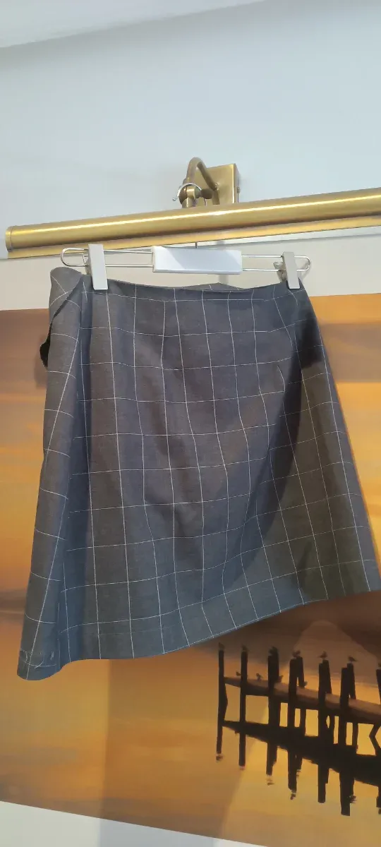 Falda Springfield cuadros volantes cremallera