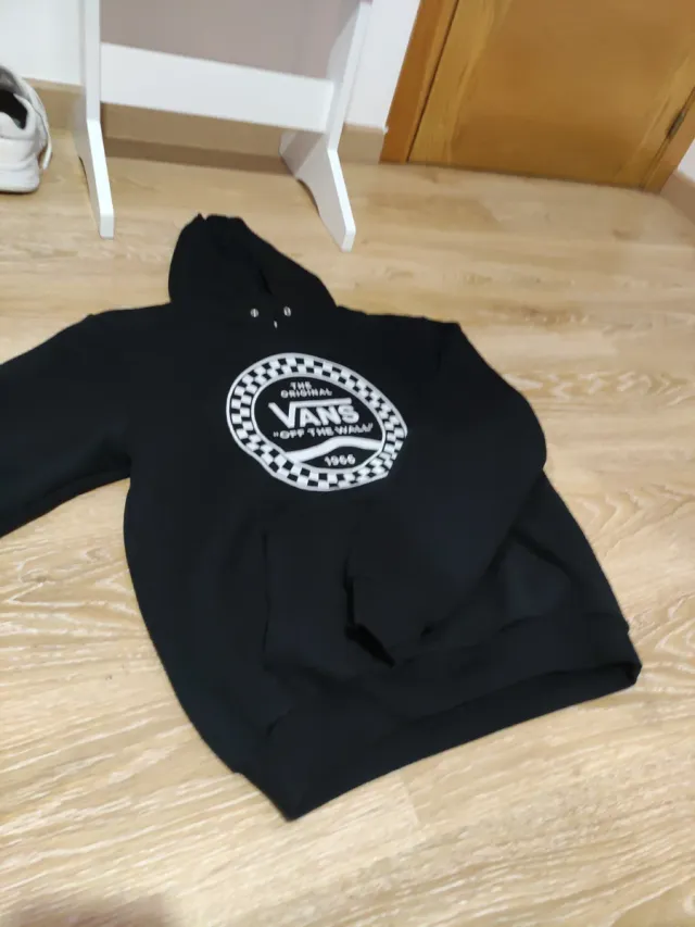 Sudadera Vans Negra Logo Checkerboard