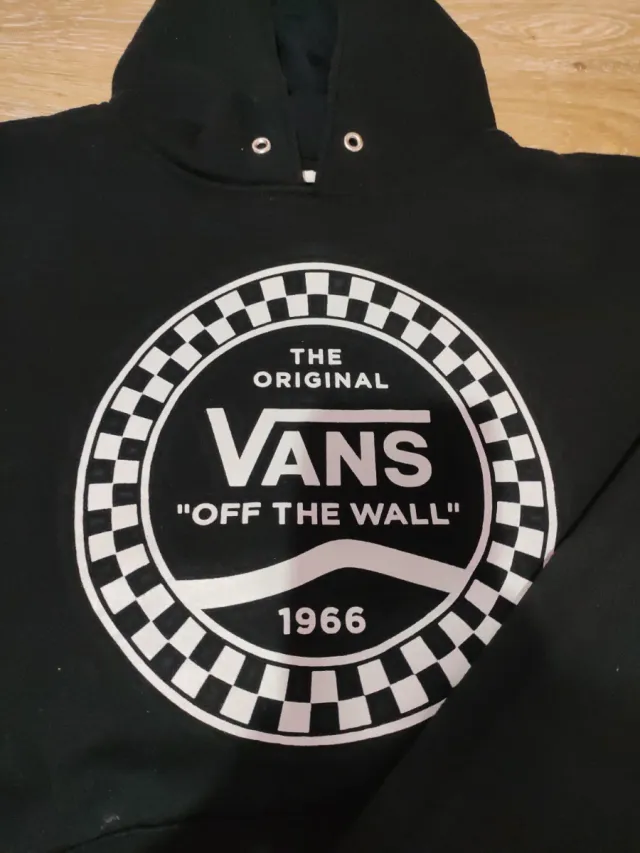 Sudadera Vans Negra Logo Checkerboard