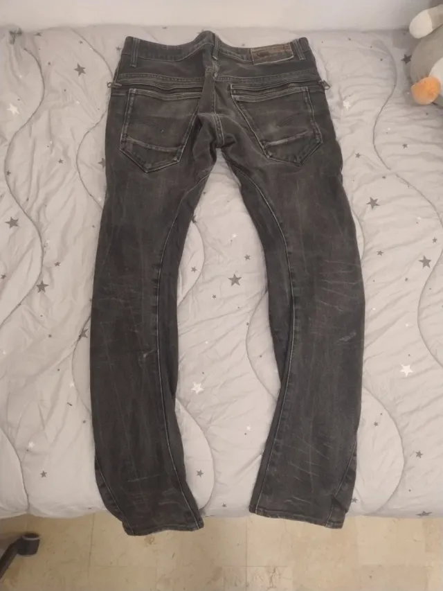 Pantalón G-Star Talla 33-34 Gris. ARC ZIP 3D SLIM