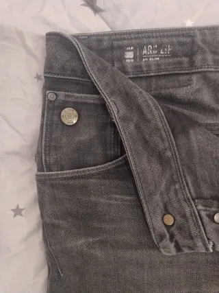 Pantalón G-Star Talla 33-34 Gris. ARC ZIP 3D SLIM