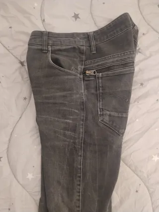 Pantalón G-Star Talla 33-34 Gris. ARC ZIP 3D SLIM