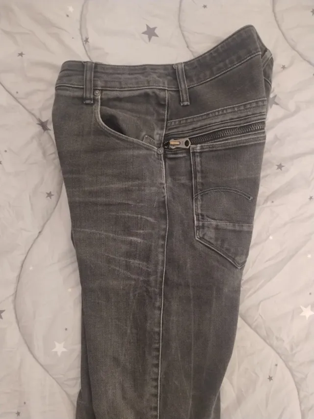 Pantalón G-Star Talla 33-34 Gris. ARC ZIP 3D SLIM