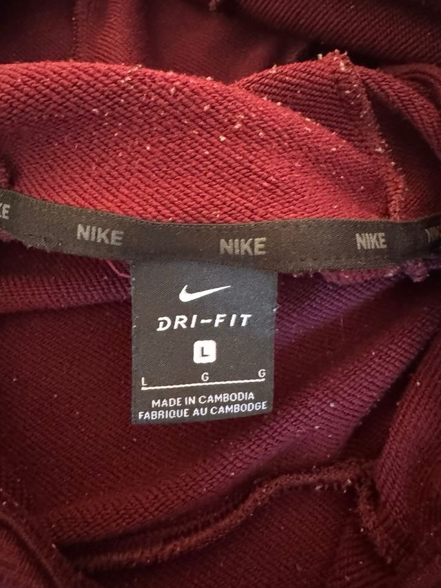 Felpa Nike Dri-FIT con cappuccio Bordeaux L