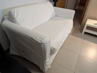 Sofá Cama 2 Plazas Blanco 150x90x85