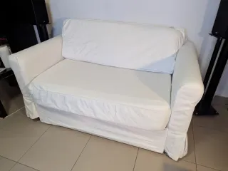 Sofá Cama 2 Plazas Blanco 150x90x85