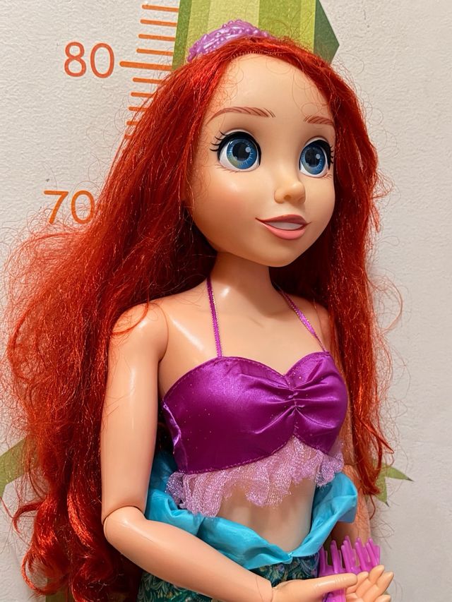 Muñeca Princesa Disney Ariel Sirenita Disney 80cm