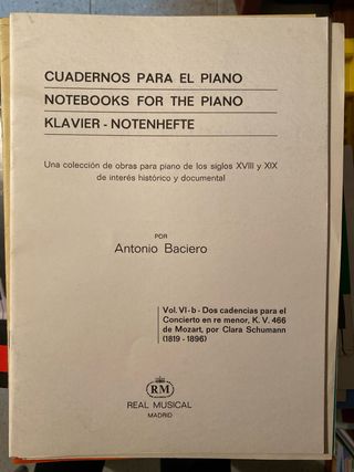 Dos. Cadencias para el concierto en Re menor Mozar