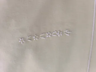 Sábanas algodón bordadas a mano y crochet