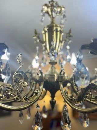 Lámpara de bronce Strauss 8 brazos