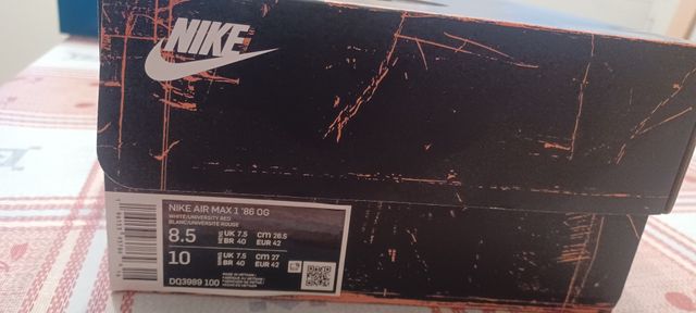 Nike Air Max 1 86 Big Bubble Rojo/Blanco