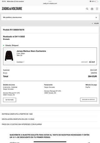 Jersey Marky Stars Cachemira Negro XS