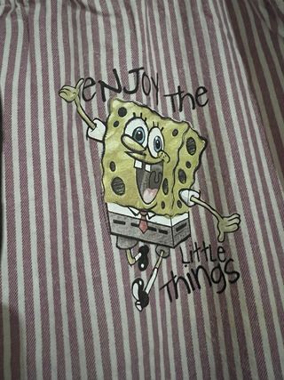 Pantalón pijama Oysho rayas morado L + regalo.