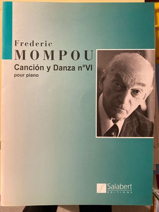 Partitura Frederic Mompou Canción y Danza VI