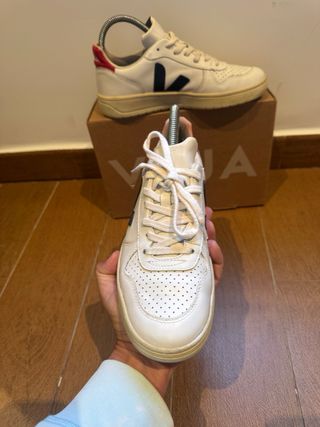 Zapatillas Trainers Veja V10 Talla 38 Blanco/Azul