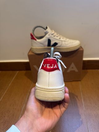 Zapatillas Trainers Veja V10 Talla 38 Blanco/Azul