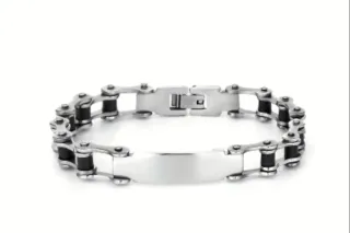 Pulsera Cadena Bicicleta Acero Hombre.