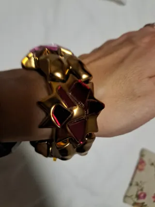 Pulsera Bimba y Lola estrellas metálica