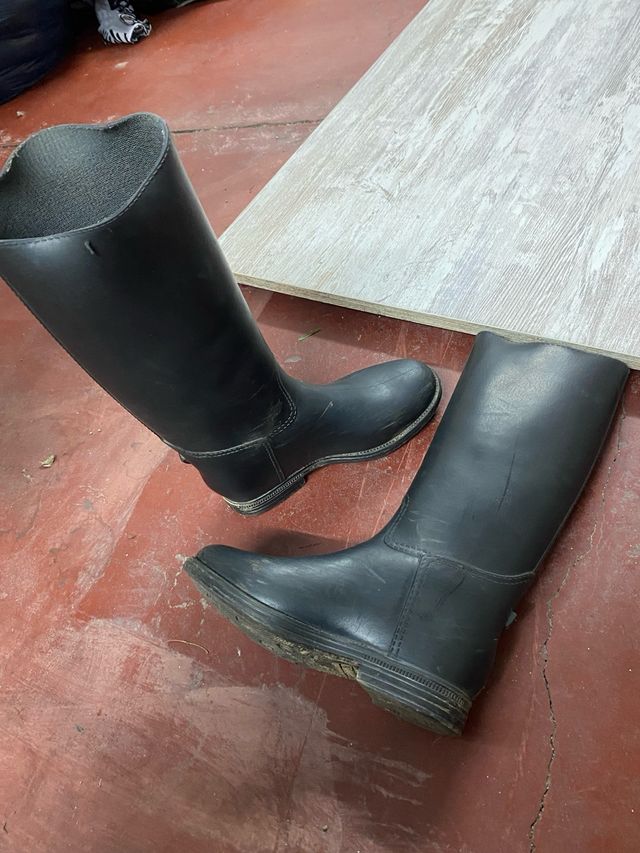 Botas y casco de equitación