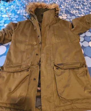 Parka Polinesia Talla S Verde Militar