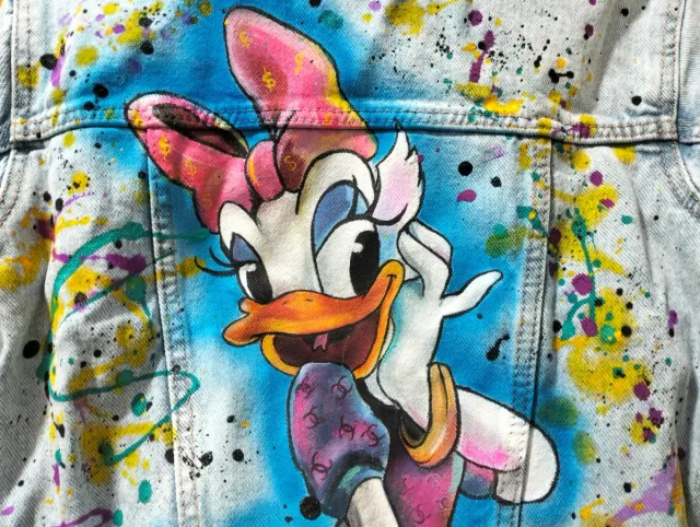 Cazadora vaquera pintada a mano T3/4 años