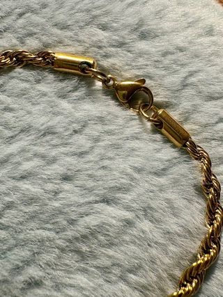 Bracciale oro corda intrecciata