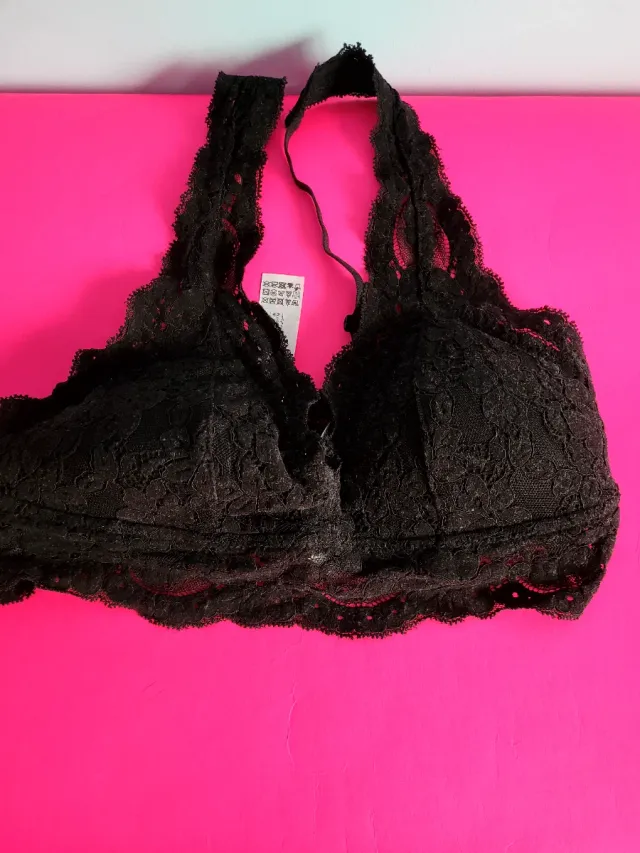 Sujetador encaje negro y blanco