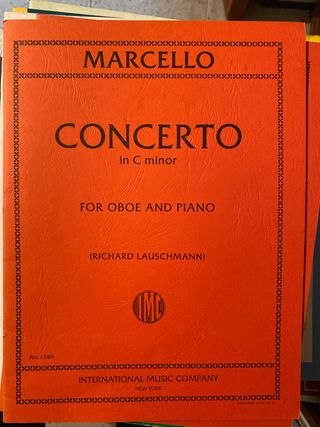 Partitura Marcello Concerto in C minor oboe piano