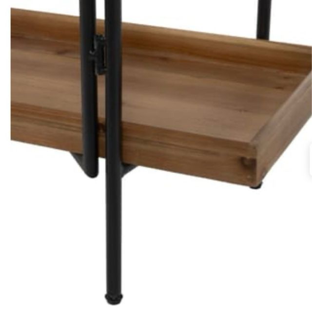 Scaffale Nero Beige Ferro Legno 111x176x34