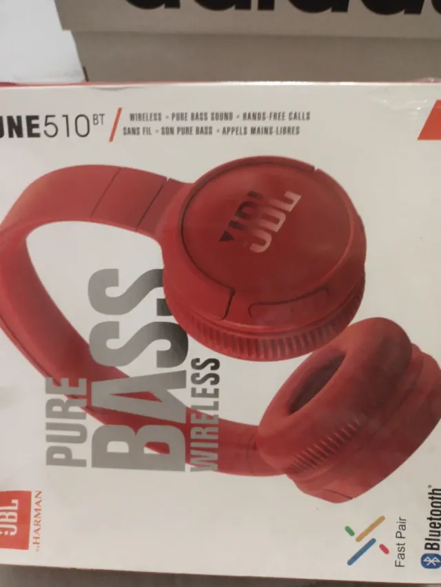 Auriculares JBL Pure Bass Wireless Rojos