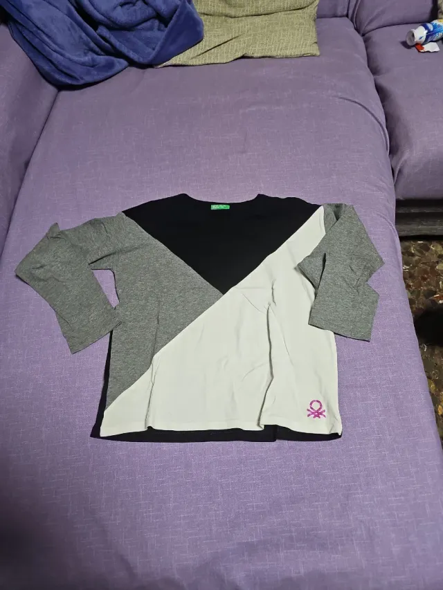 Camiseta Benetton manga larga bloques color