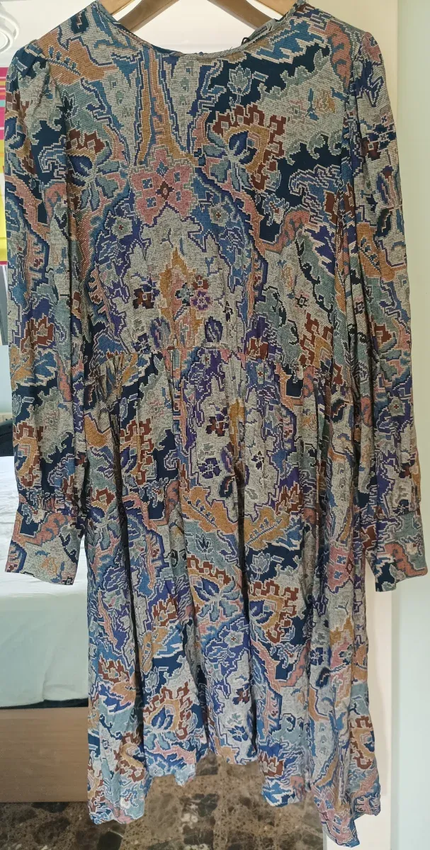 Vestido Zara Estampado Multicolor