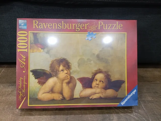 Puzzle Mona Lisa y Hombre de vitruvio +angelitos