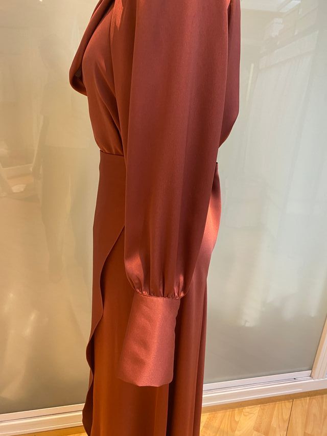 Conjunto Blusa y Falda color TEJA