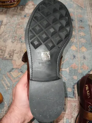 Prada Derby Stringate bordeaux