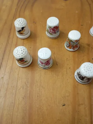 Conjunto 10 Dedais Porcelana Decorativos