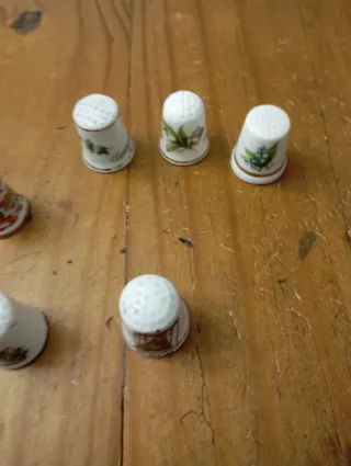 Conjunto 10 Dedais Porcelana Decorativos