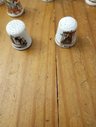 Conjunto 10 Dedais Porcelana Decorativos