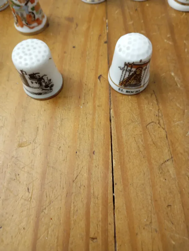 Conjunto 10 Dedais Porcelana Decorativos