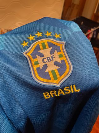Camiseta Brasil Mundial Rusia 2018 Azul Talla M