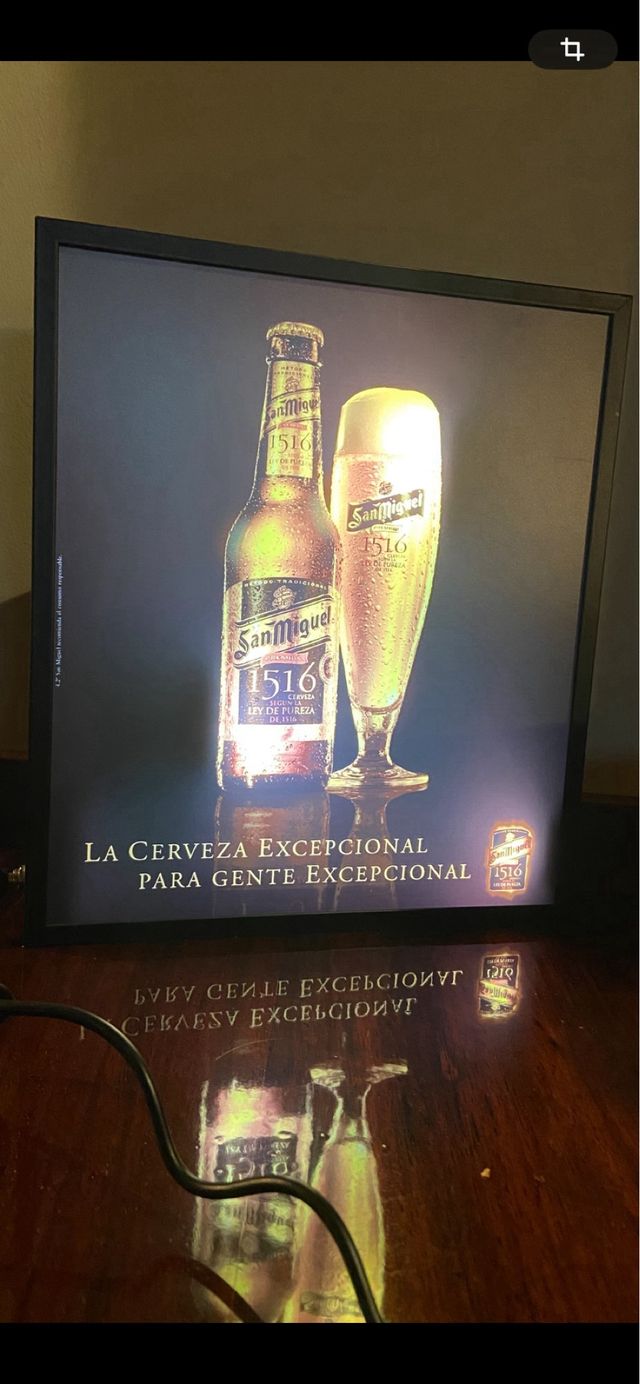 cartel Luminoso san Miguel cerveza